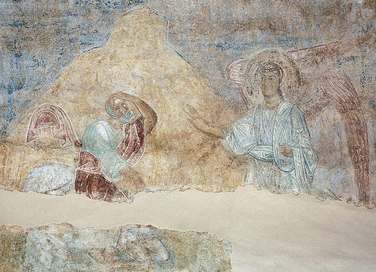 Bileam och ängeln av Ancient Russian frescos