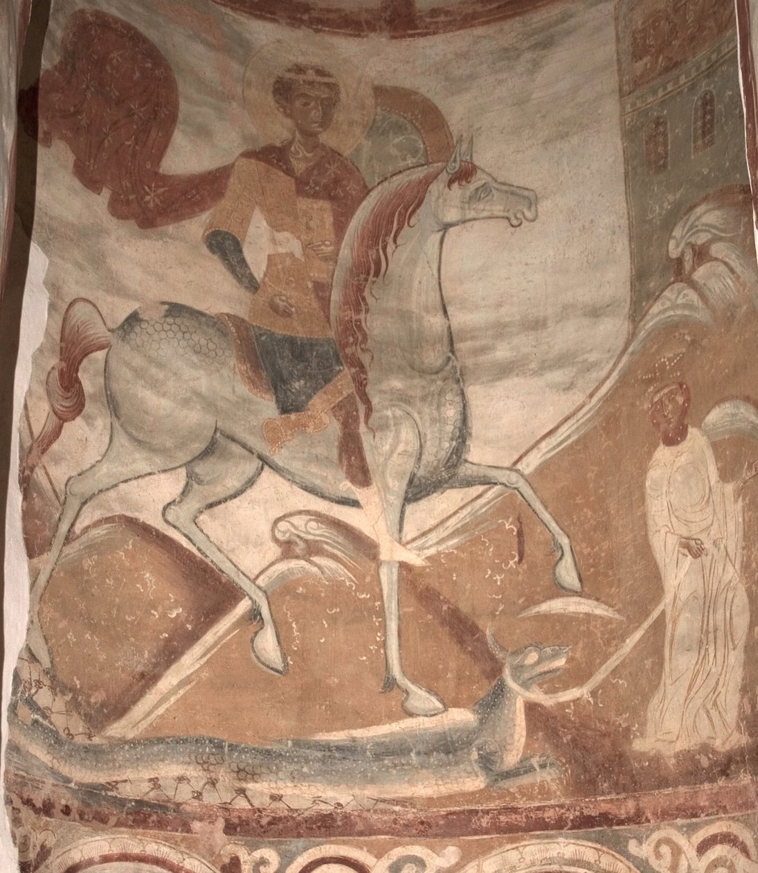 Saint George and the Dragon, 1100-talet av Ancient Russian frescos
