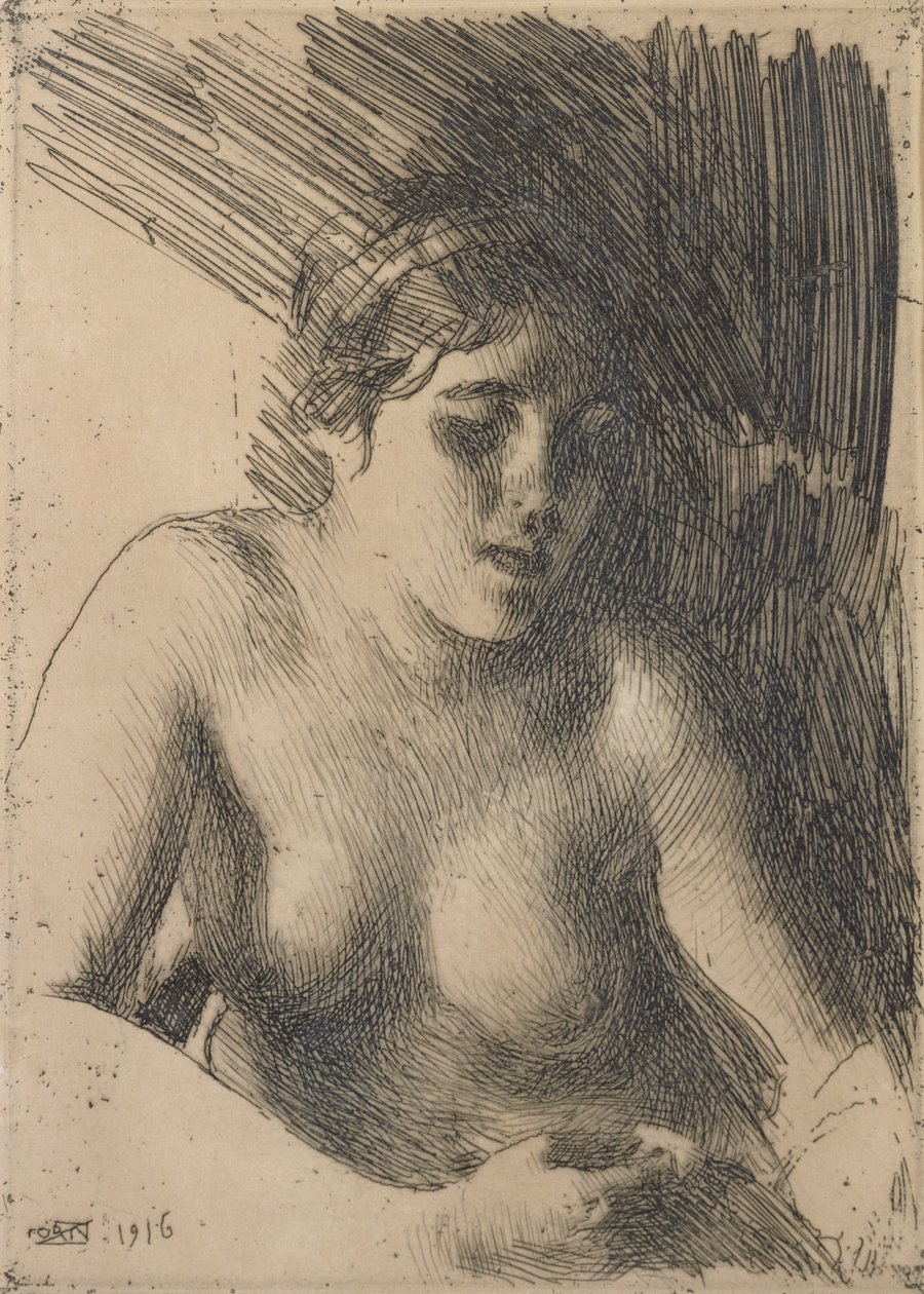Byst av naken kvinna av Anders Leonard Zorn