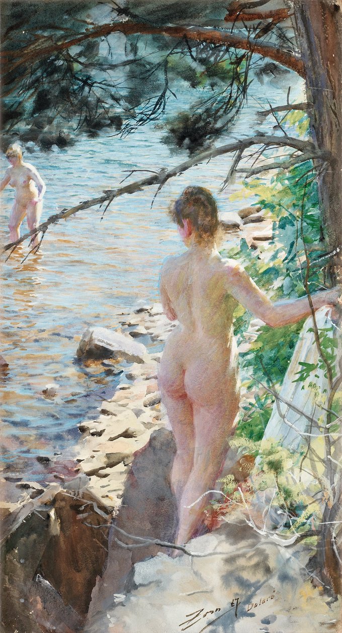 Dalaröklippor II  av Anders Leonard Zorn