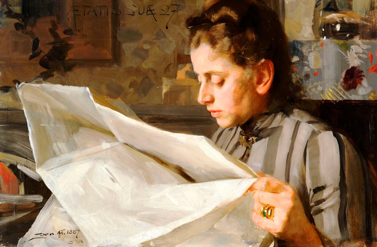 Emma Zorn, Läsande av Anders Leonard Zorn