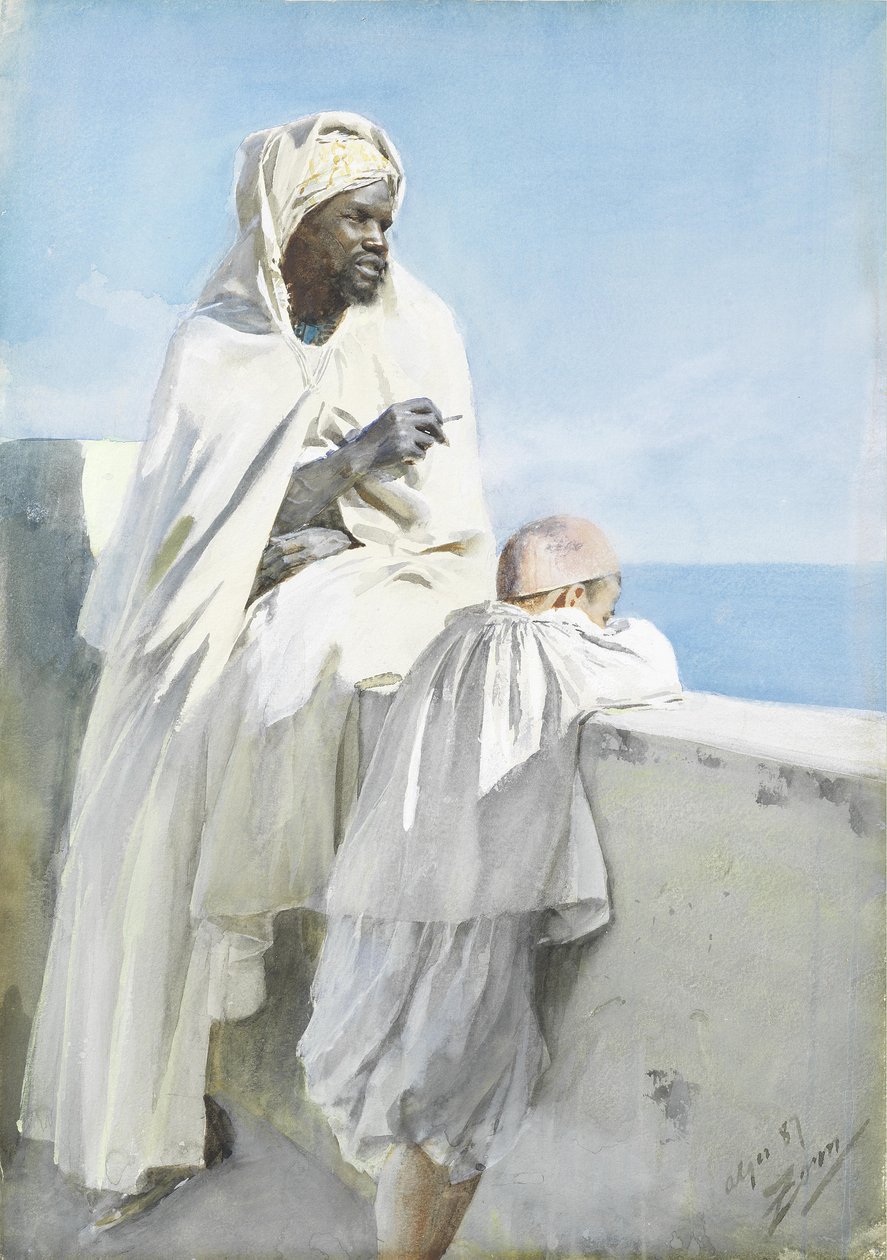 Man and boy in Algiers av Anders Leonard Zorn