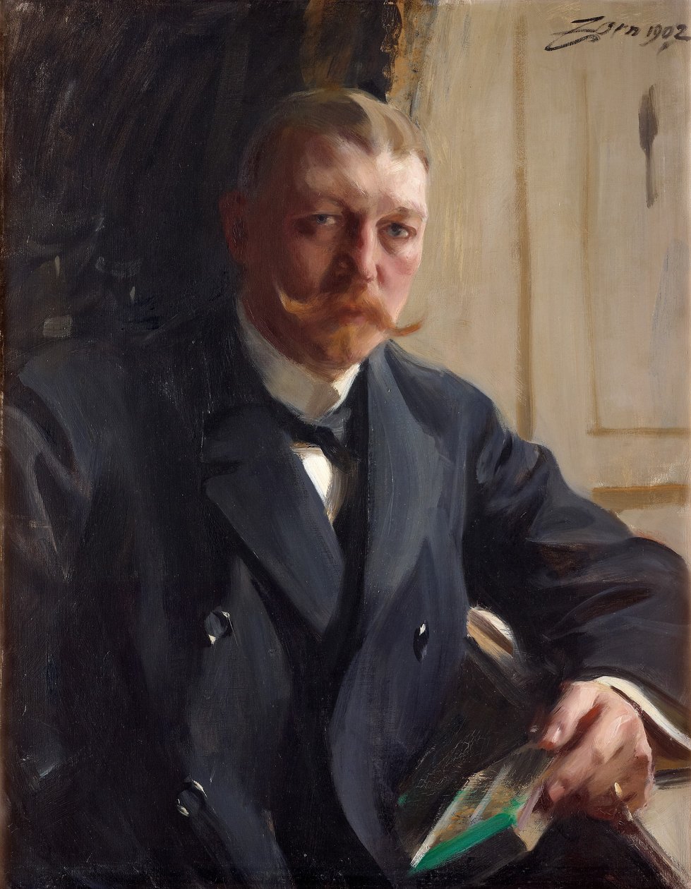 Portrait of Zorns friend the German-born brewer and industrialists Franz Heiss av Anders Leonard Zorn