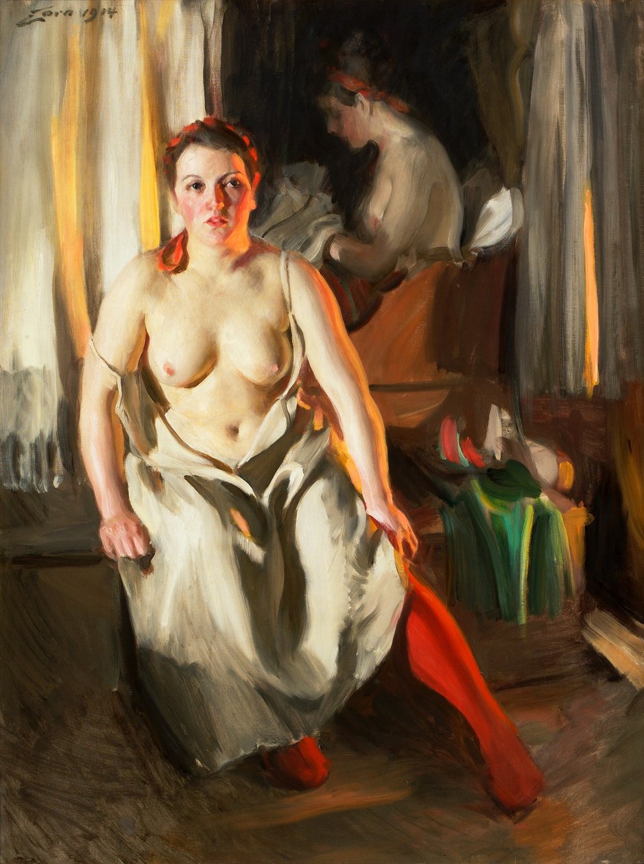 Röd strumpa av Anders Leonard Zorn