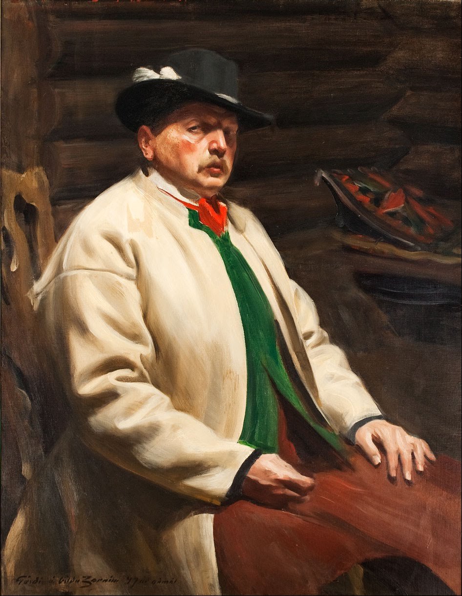 Självporträtt av Anders Leonard Zorn