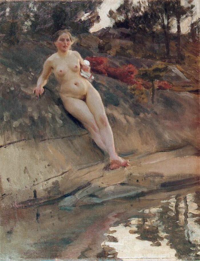Sunbathing Girl  av Anders Leonard Zorn