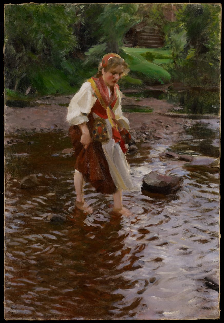 Flickan från Alvdalen, ca 1911 av Anders Leonard Zorn