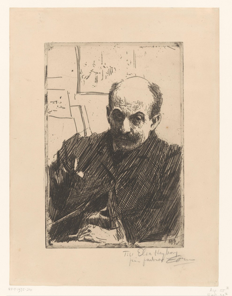 Porträtt av Max Liebermann av Anders Leonard Zorn (signed by artist)