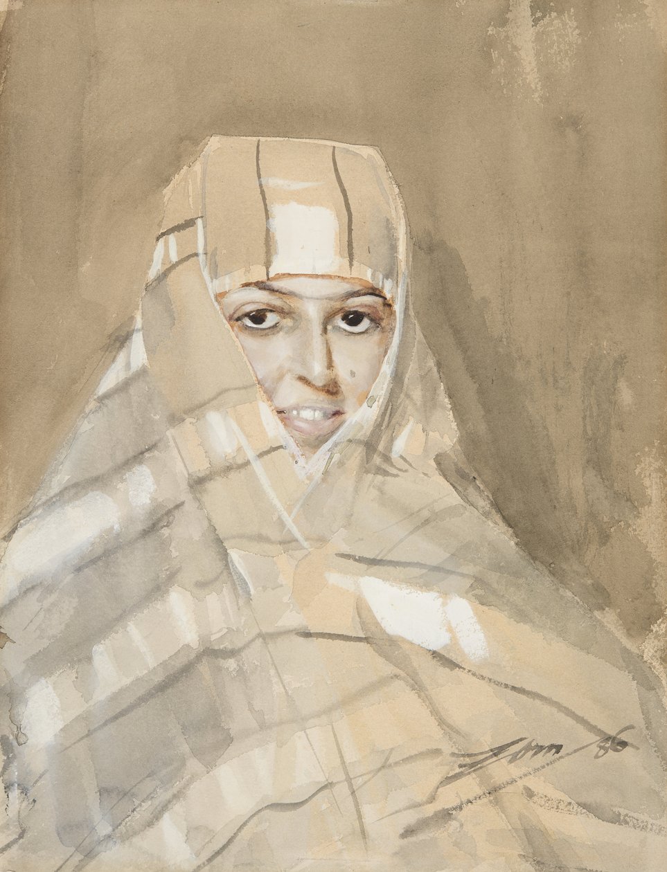 Beduinflicka, 1886 av Anders Leonard Zorn