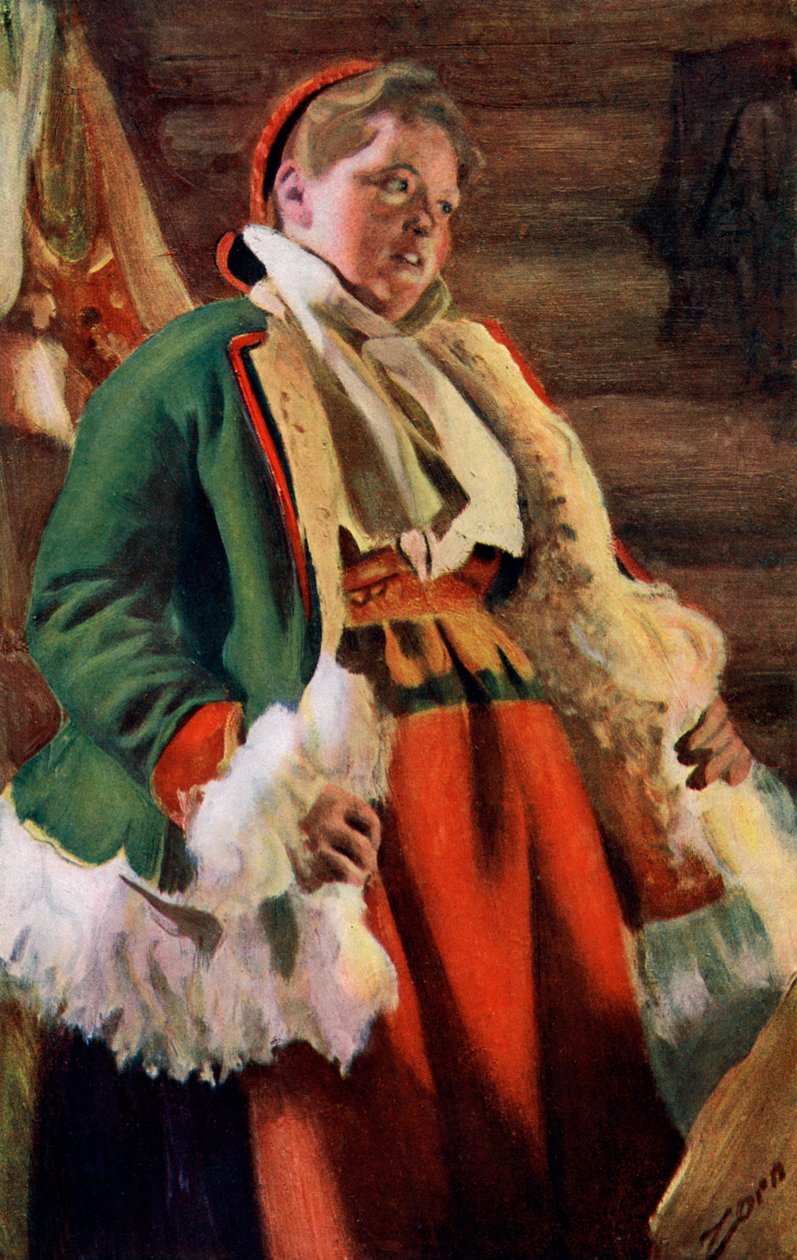 Braskkulla, en bondflicka från Moro, 1911-1912 av Anders Leonard Zorn