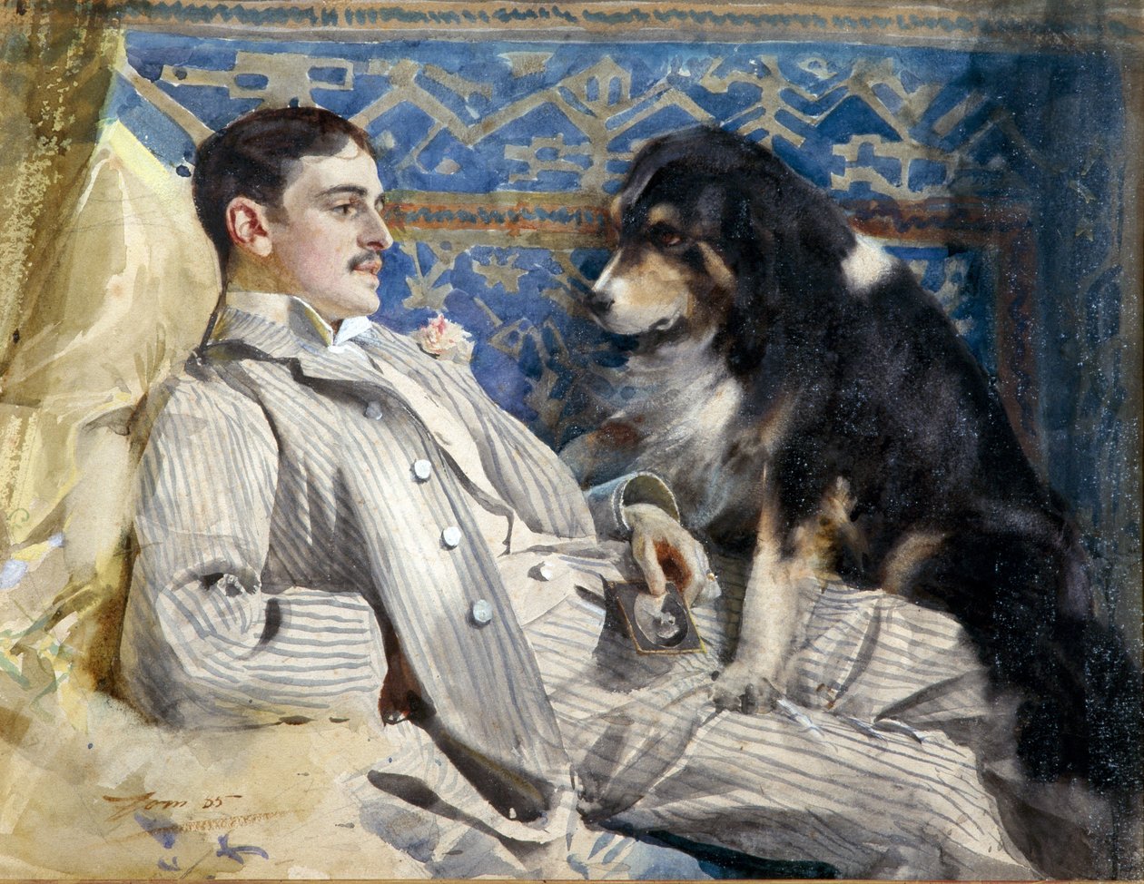 Clarence Barker (död 1896 - amerikansk pianist och kompositör) - av Zorn, Anders Leonard (1860-1920). Akvarell på papper, storlek: 35x46 av Anders Leonard Zorn