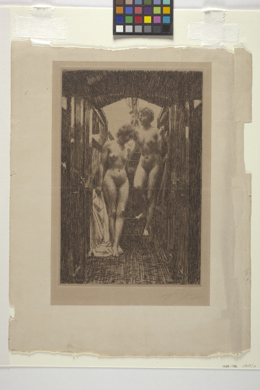 Le cabine (etsning) av Anders Leonard Zorn