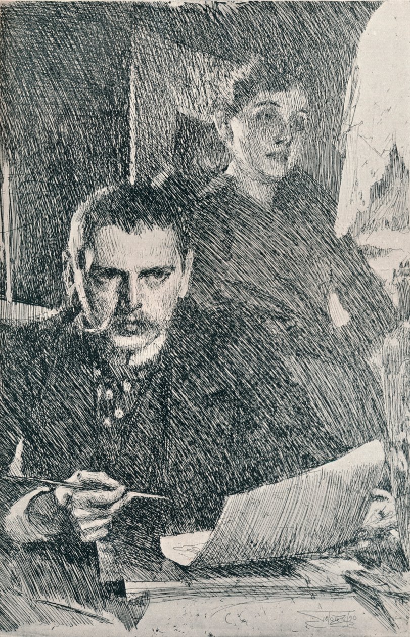 Herr och fru Zorn, 1890. 1898 av Anders Leonard Zorn
