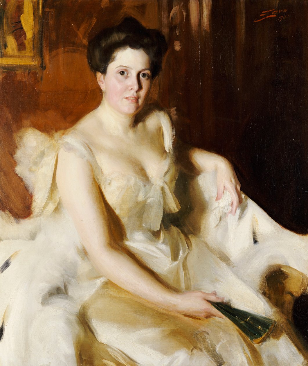 Porträtt av fru de Ver Warner av Anders Leonard Zorn