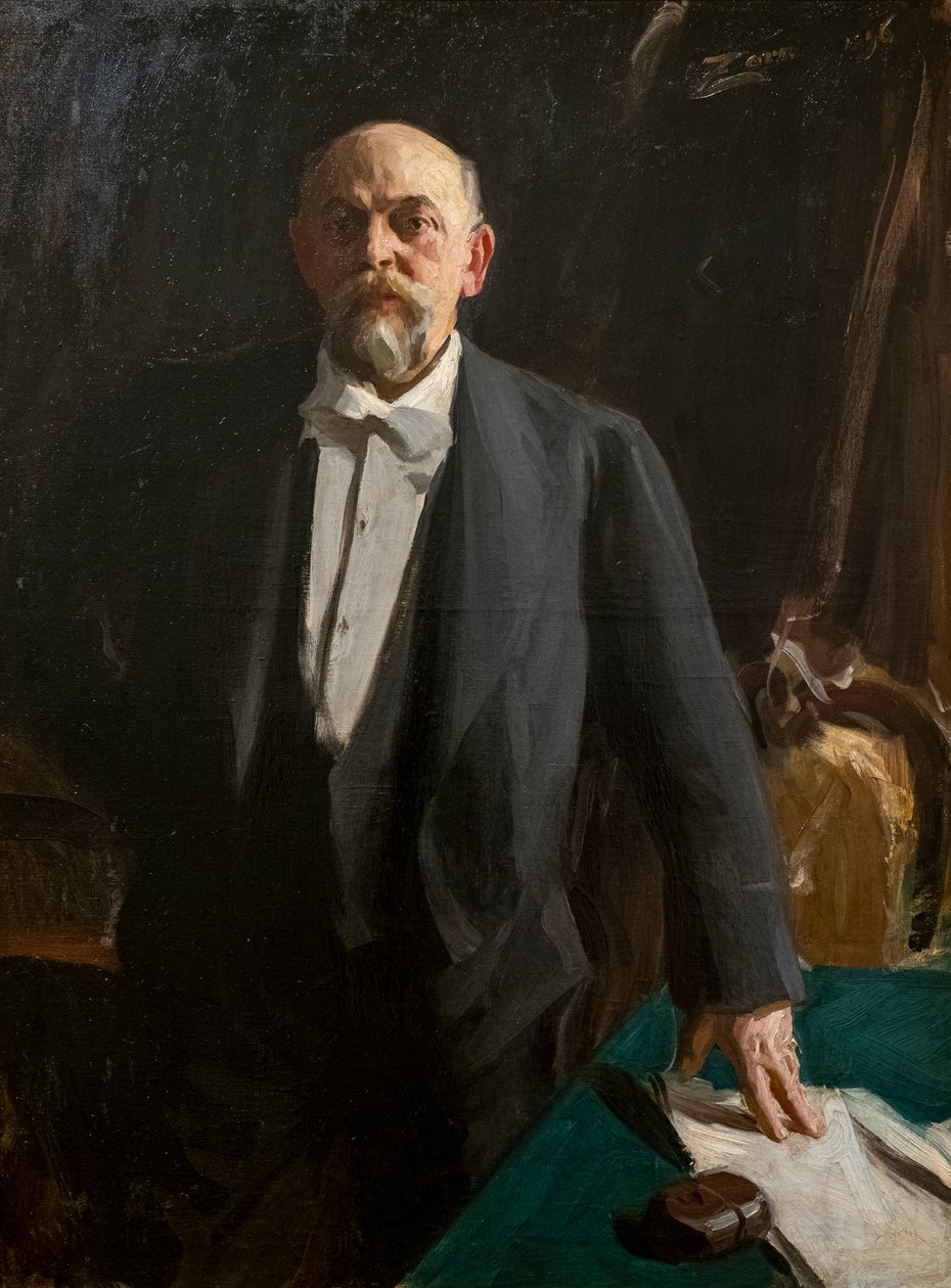 Porträtt av Sava Mamontov av Anders Leonard Zorn