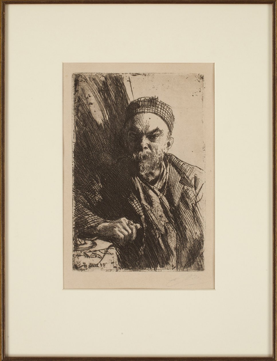Porträtt av poeten Paul Verlaine 1844-1896, 1895 av Anders Leonard Zorn