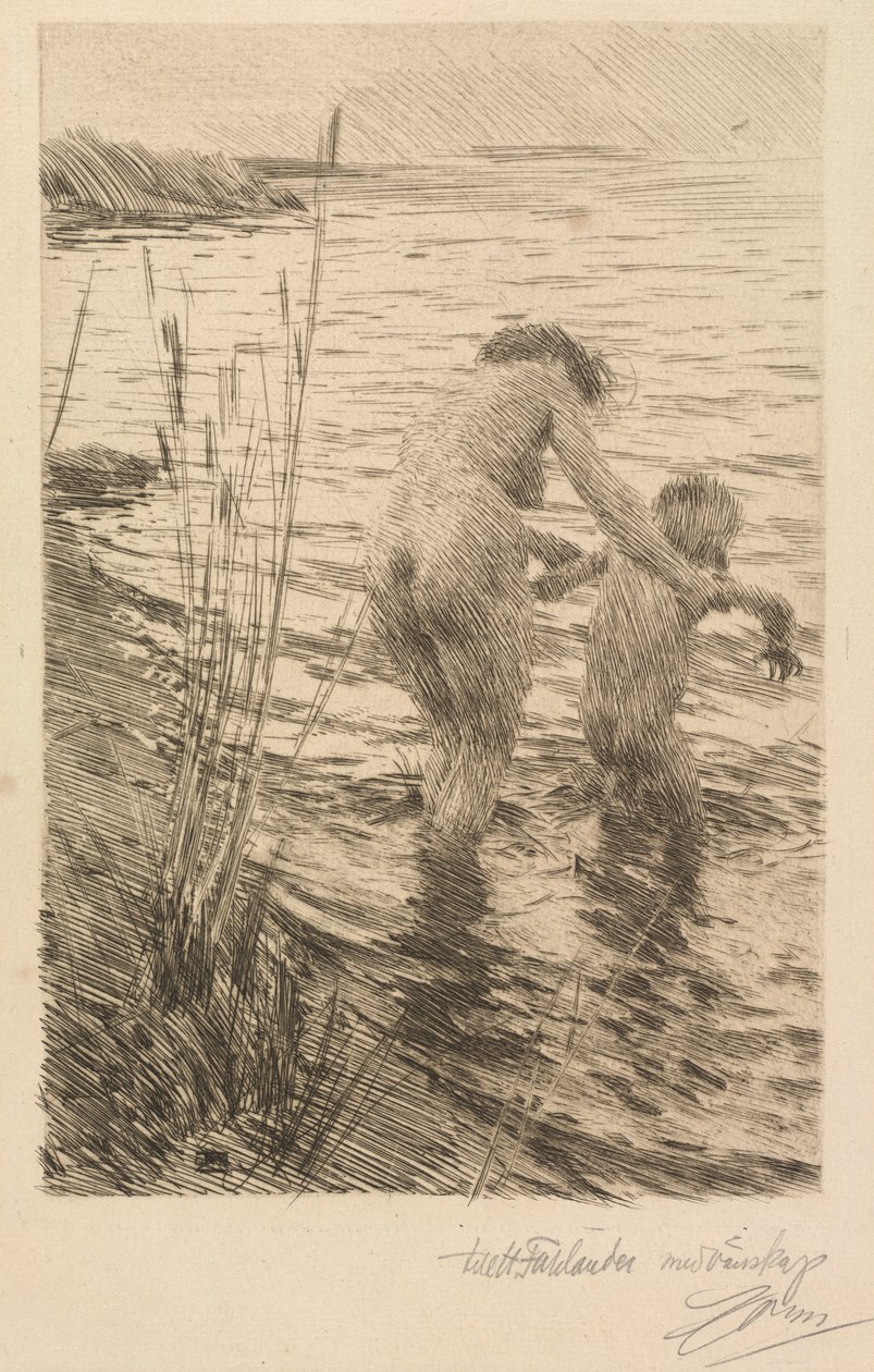 Först, 1890. av Anders Leonard Zorn