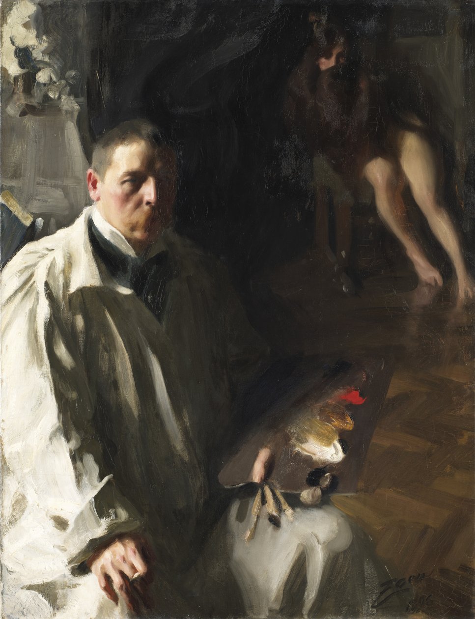 Självporträtt, 1896 av Anders Leonard Zorn
