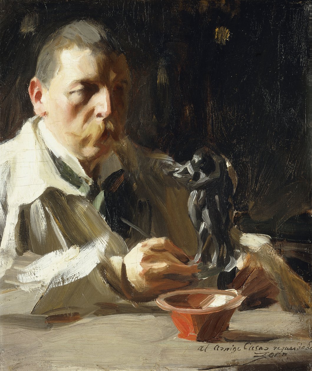 Självporträtt med faun och nymf, 1895 av Anders Leonard Zorn