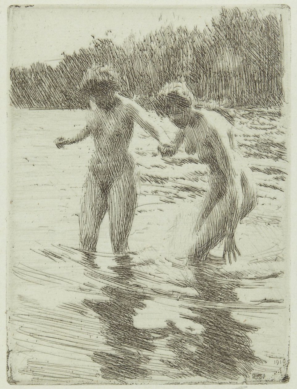 Två badande av Anders Leonard Zorn