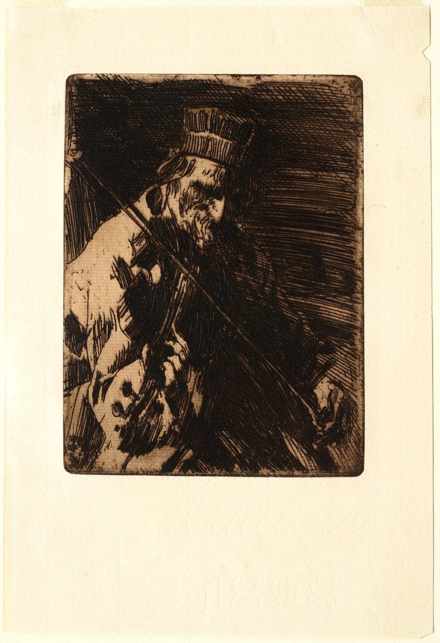Byfiolspelare av Anders Leonard Zorn