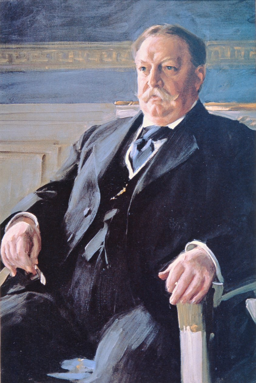 William H. Taft (1857-1930) (lito i färg) av Anders Leonard Zorn