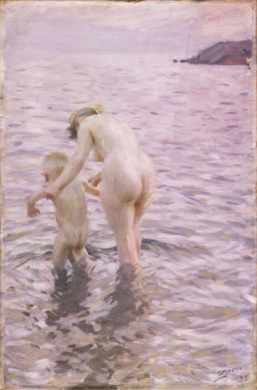 Med mamma av Anders Leonard Zorn