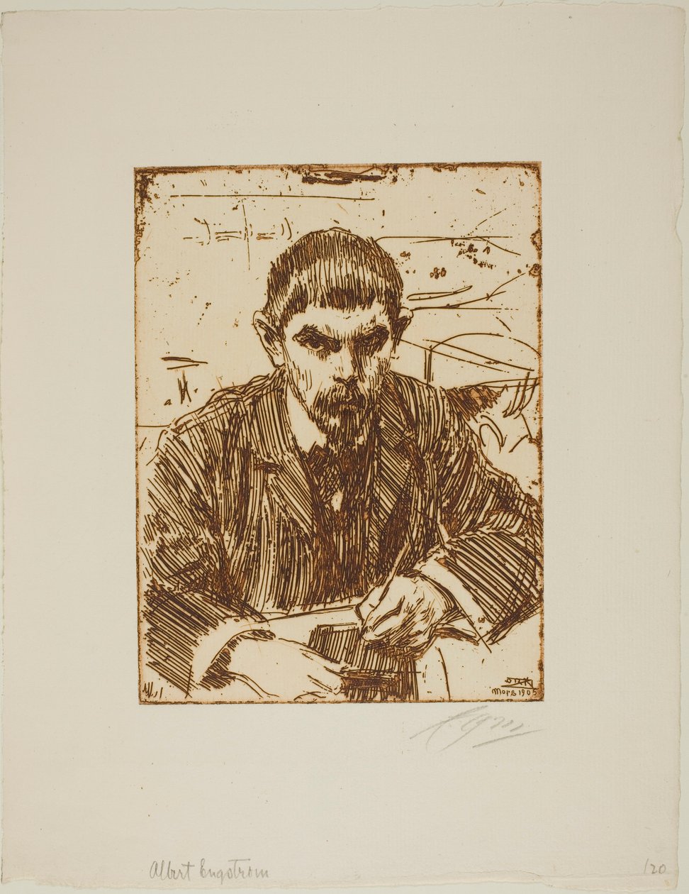 Albert Engström av Anders Zorn