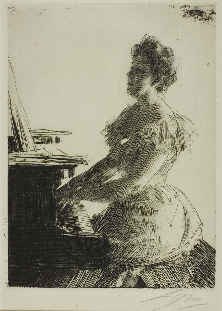 Vid pianot av Anders Leonard Zorn