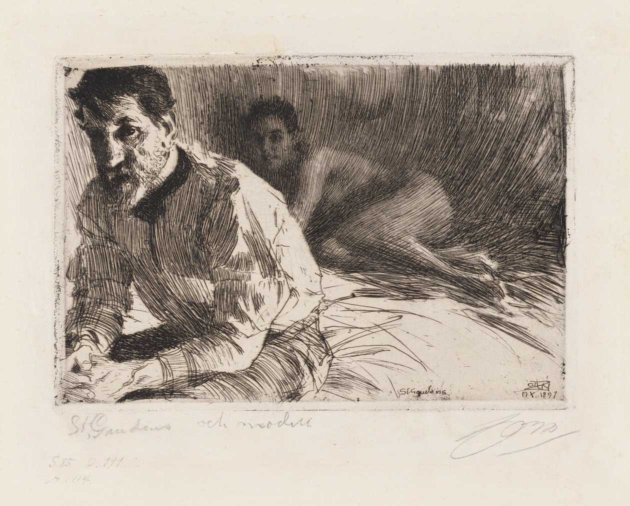 Augustus Saint-Gaudens av Anders Zorn