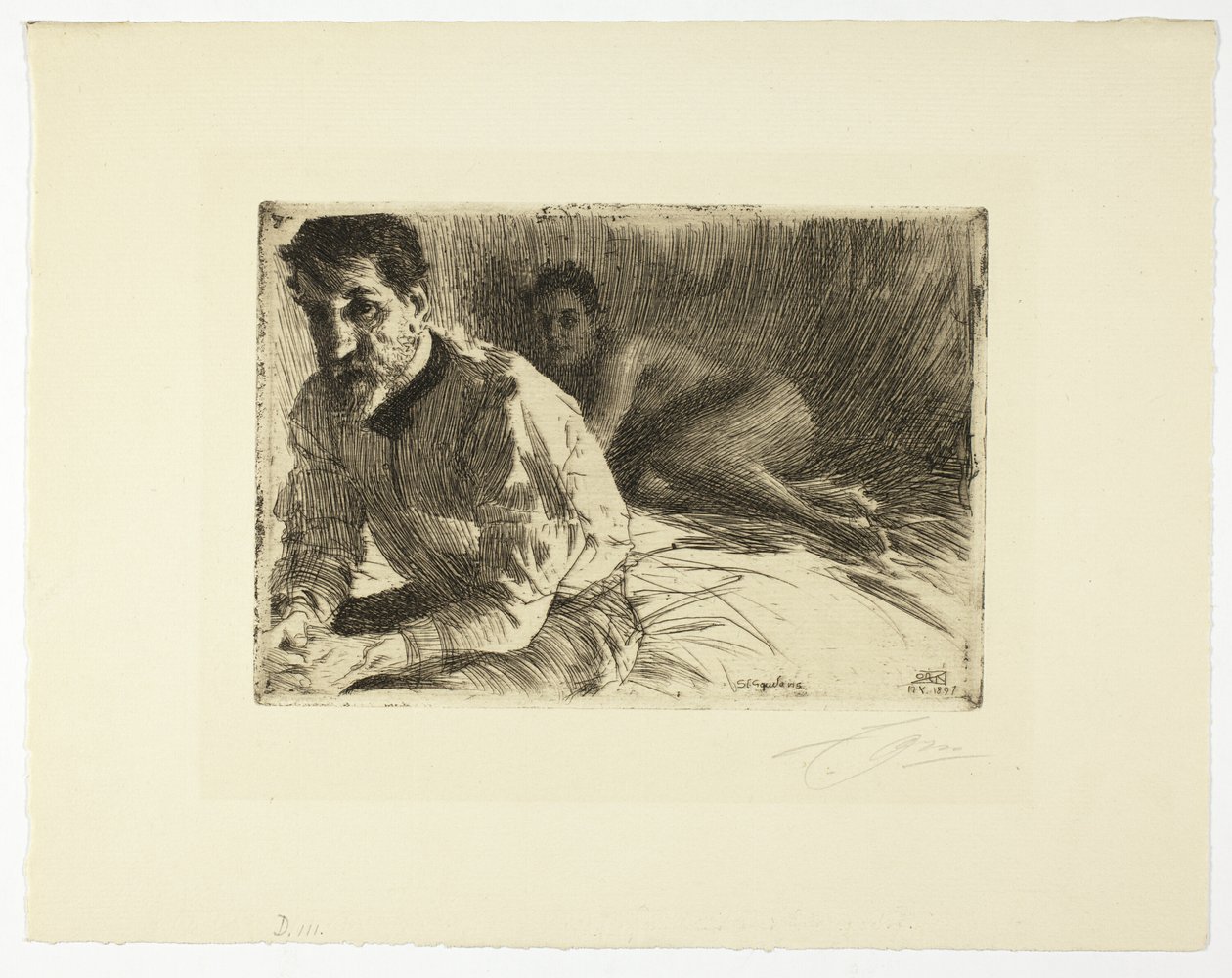 Augustus Saint Gaudens II (Saint Gaudens och hans modell) av Anders Leonard Zorn