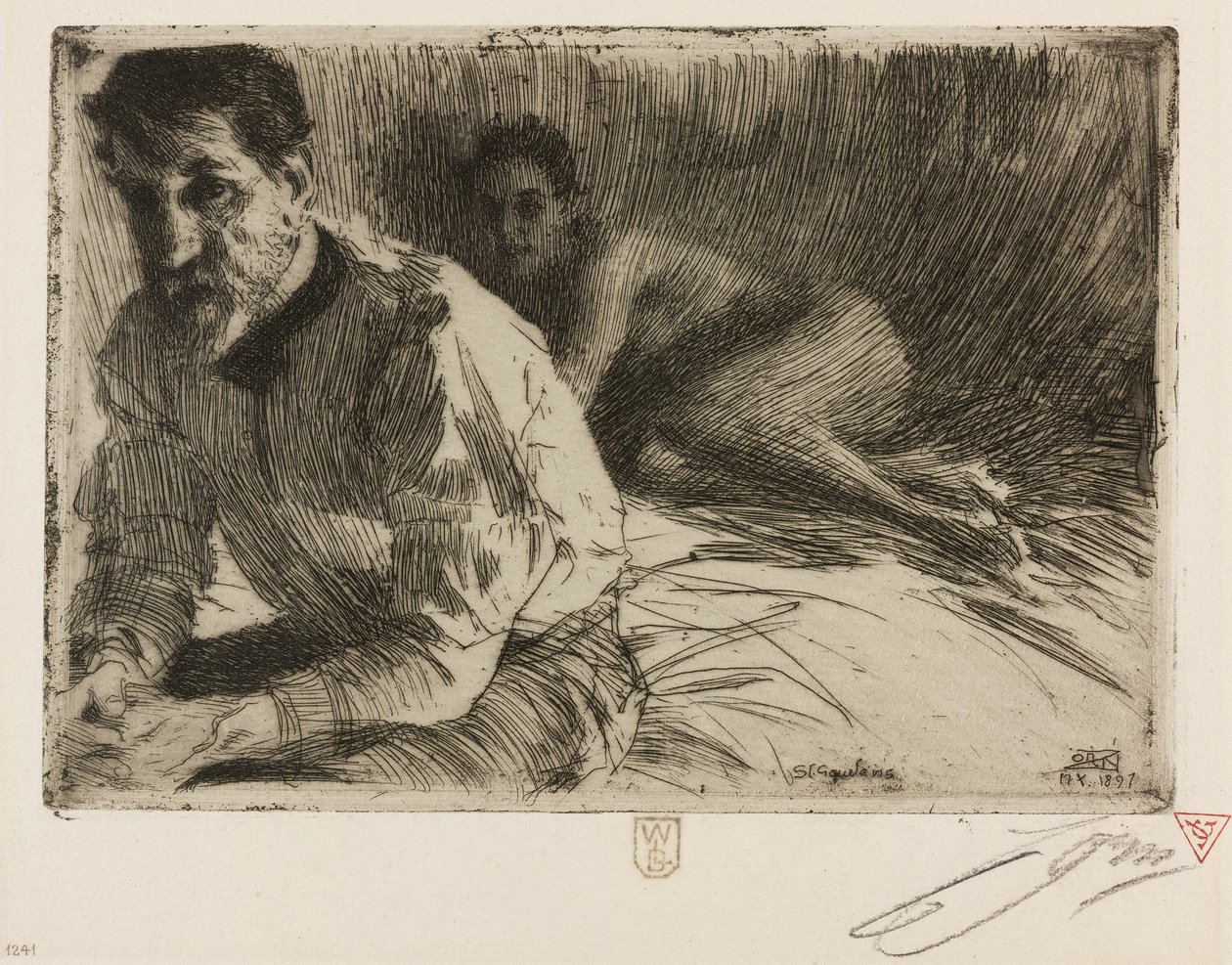 Augustus Saint Gaudens II (Saint Gaudens och hans modell) av Anders Leonard Zorn