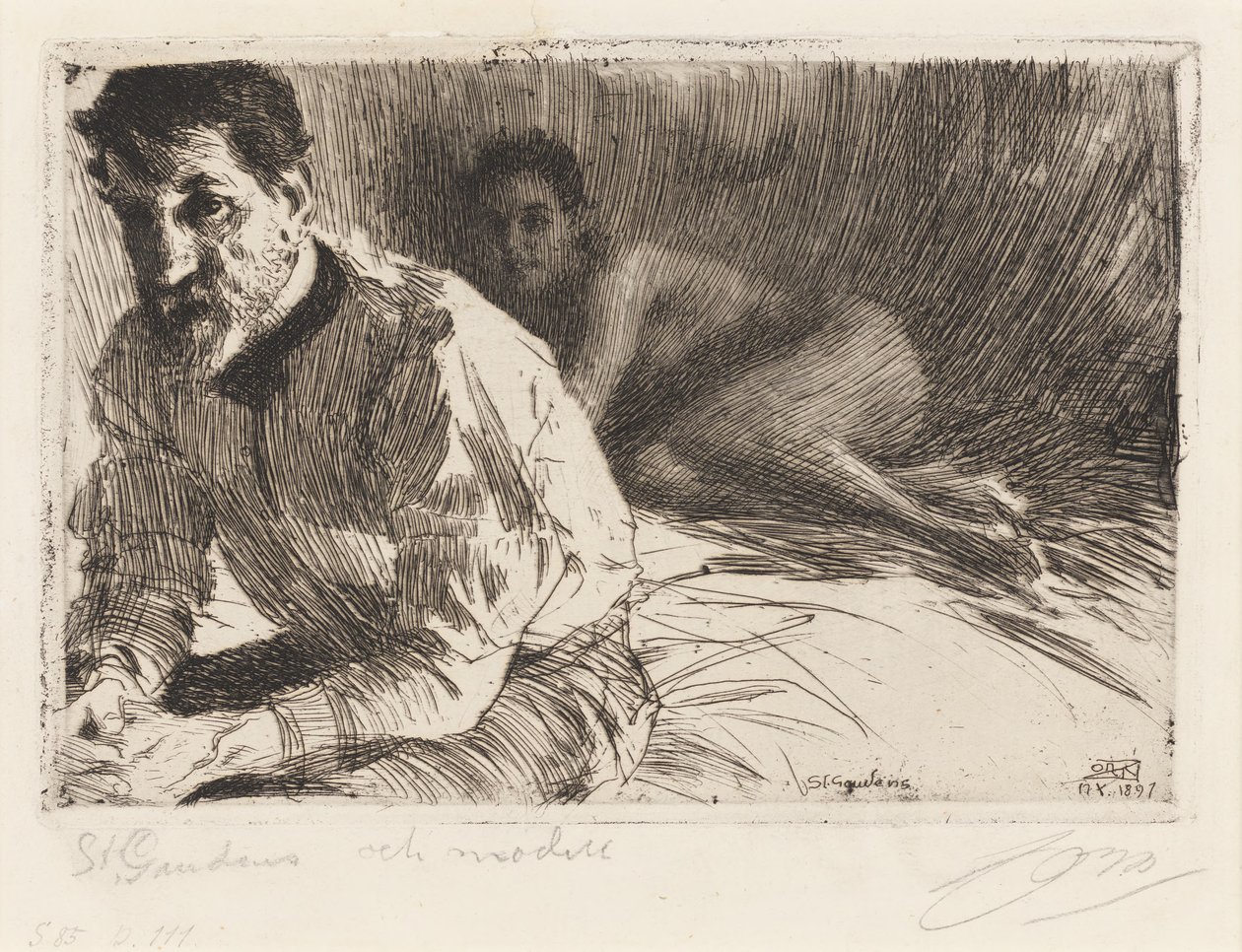 Augustus Saint Gaudens II av Anders Zorn