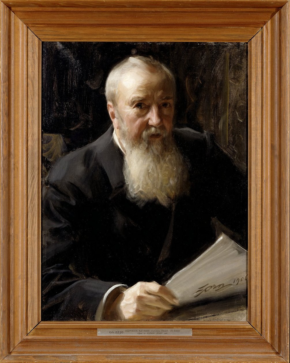 Carl Fredrik Liljevalch (1837-1909), industriman, järnbruksdirektör och mecenat, 1906 av Anders Zorn