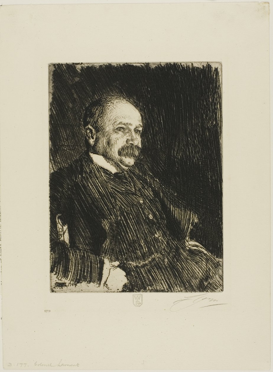 Överste Lamont III (byst) av Anders Leonard Zorn