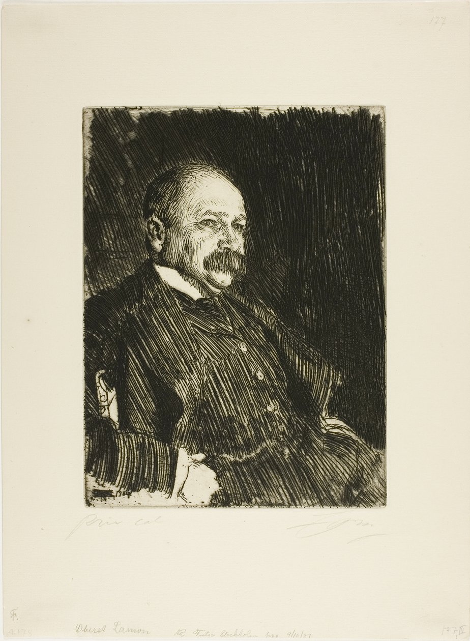 Överste Lamont III (byst) av Anders Leonard Zorn