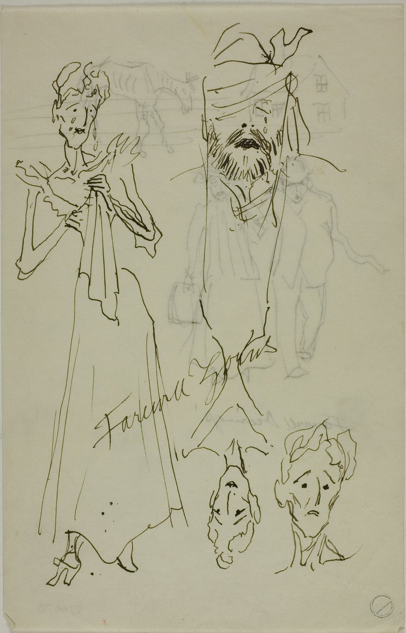 Farväl Zorns (recto); Farväl Deerings (verso) av Anders Zorn