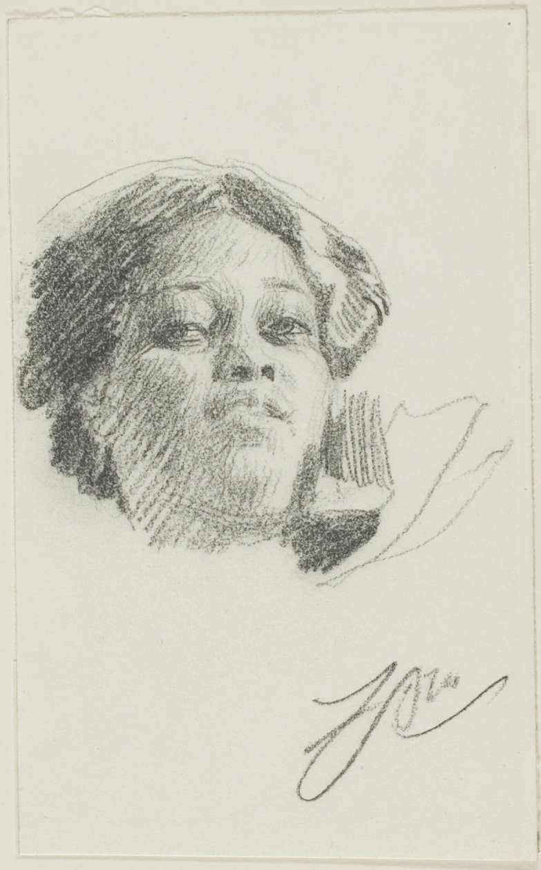 Huvud av en kvinna av Anders Zorn