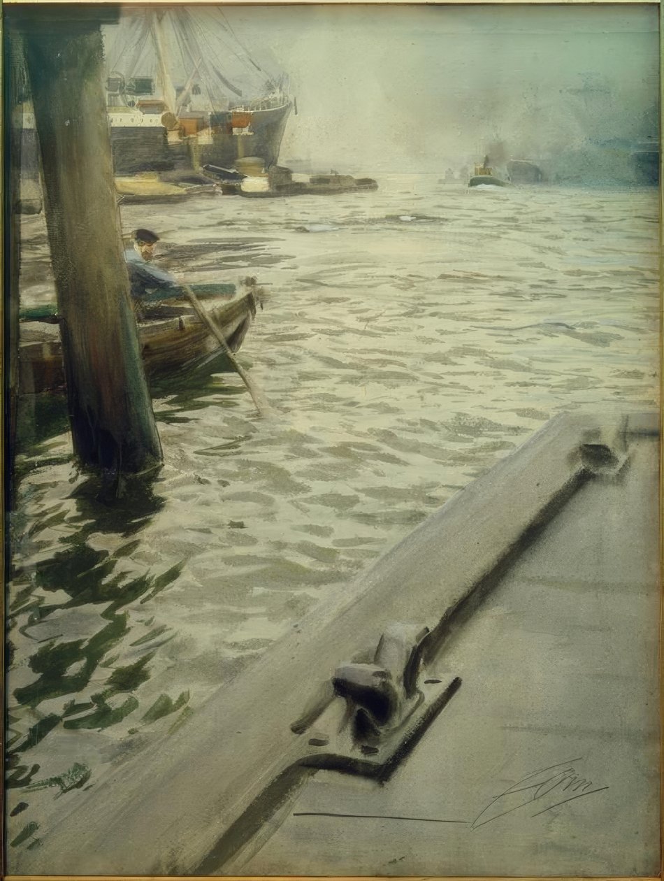I hamnen i Hamburg av Anders Leonard Zorn