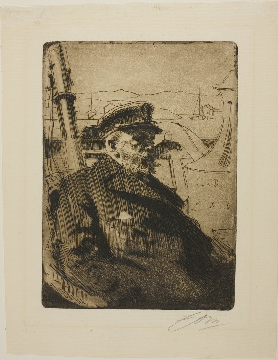 Kung Oscar II (andra plattan) av Anders Leonard Zorn