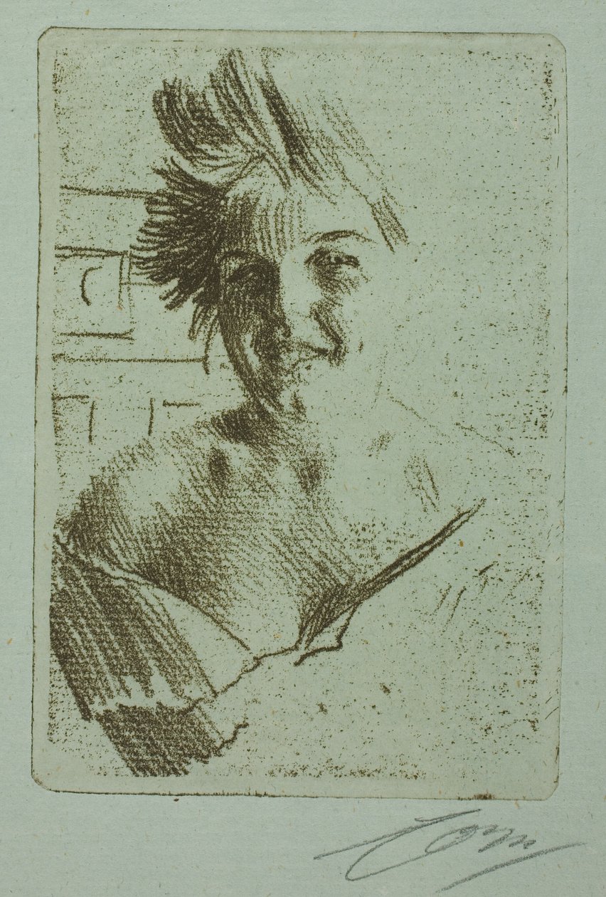 Skrattande modell I av Anders Leonard Zorn