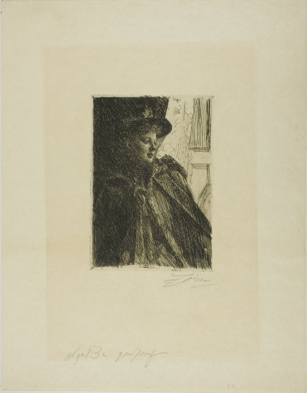 Olga Bratt av Anders Leonard Zorn