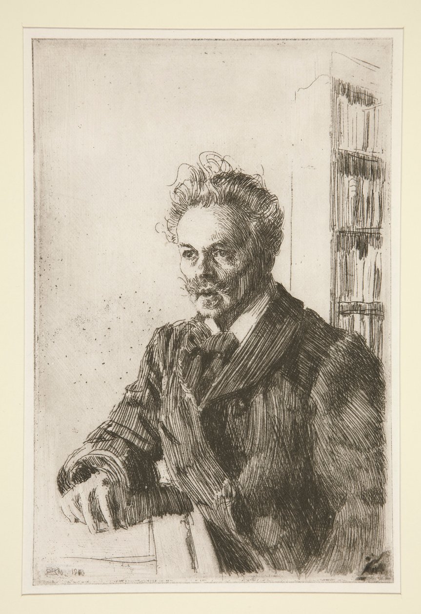 Porträtt av August Strindberg av Anders Leonard Zorn