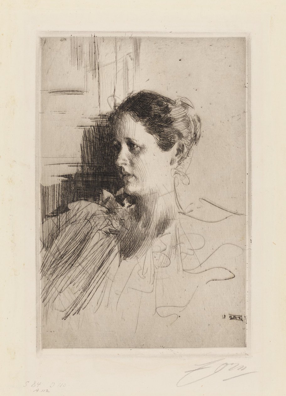 Porträtt av fru Ch. Nagel av Anders Zorn