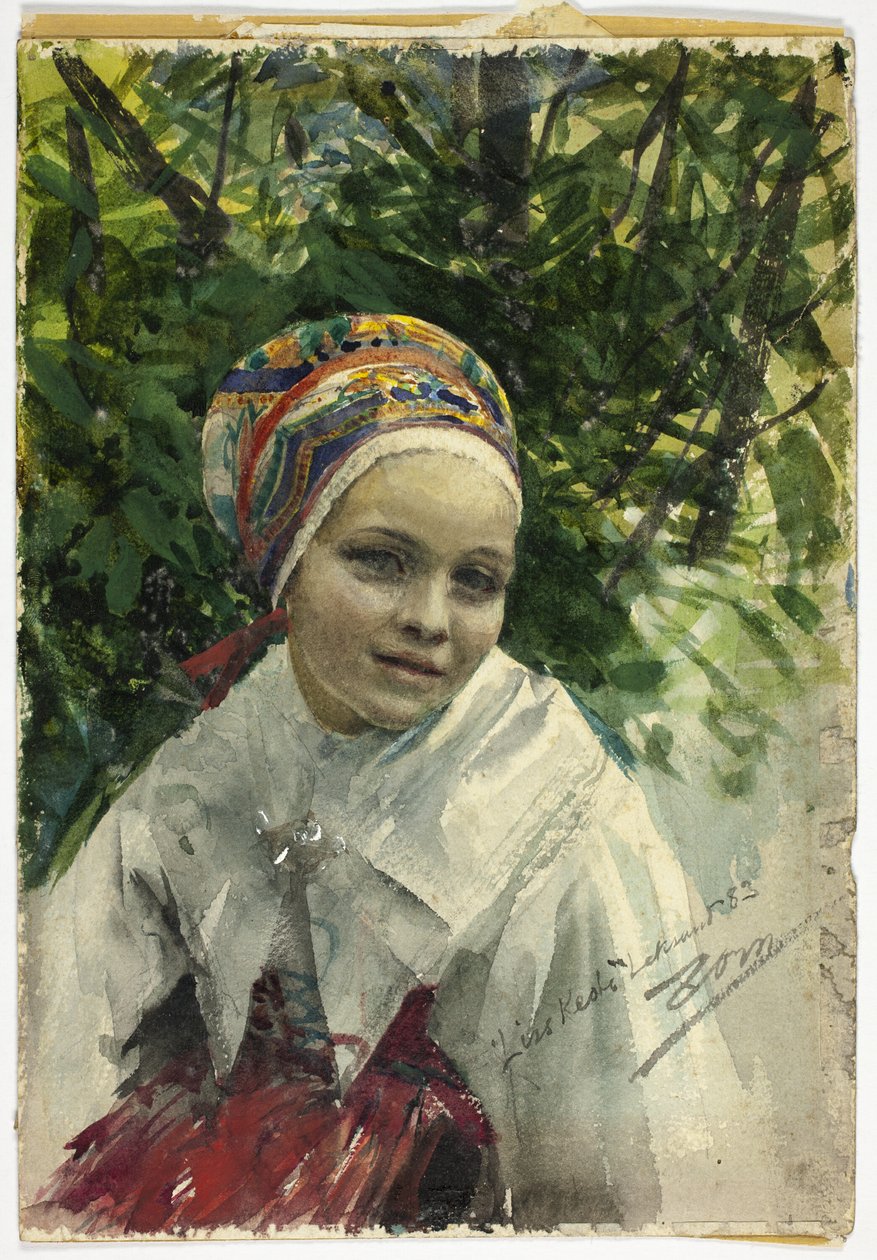 Porträtt av en flicka av Anders Leonard Zorn