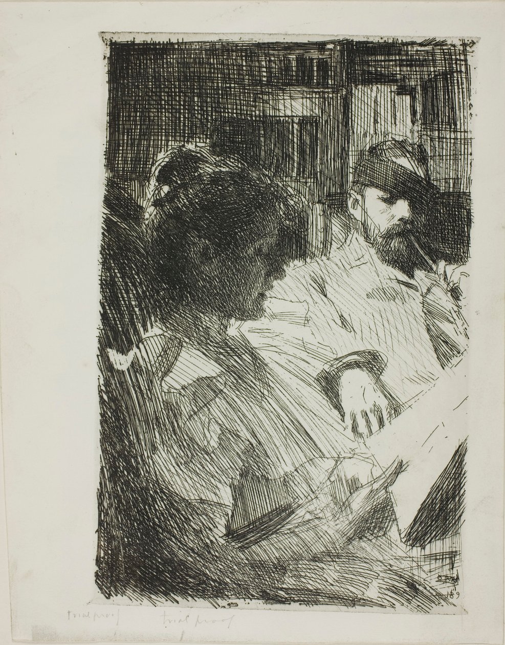 Reading (Mr. och Mrs. Ch. Deering) av Anders Zorn
