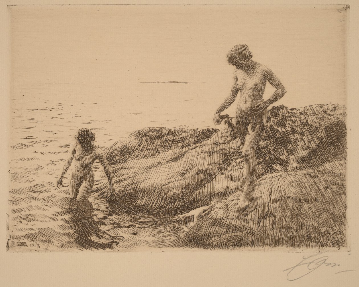Skär mot havet av Anders Zorn