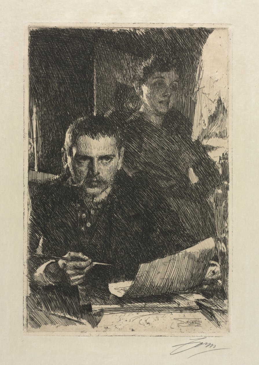 Konstnären och hans fru av Anders Leonard Zorn