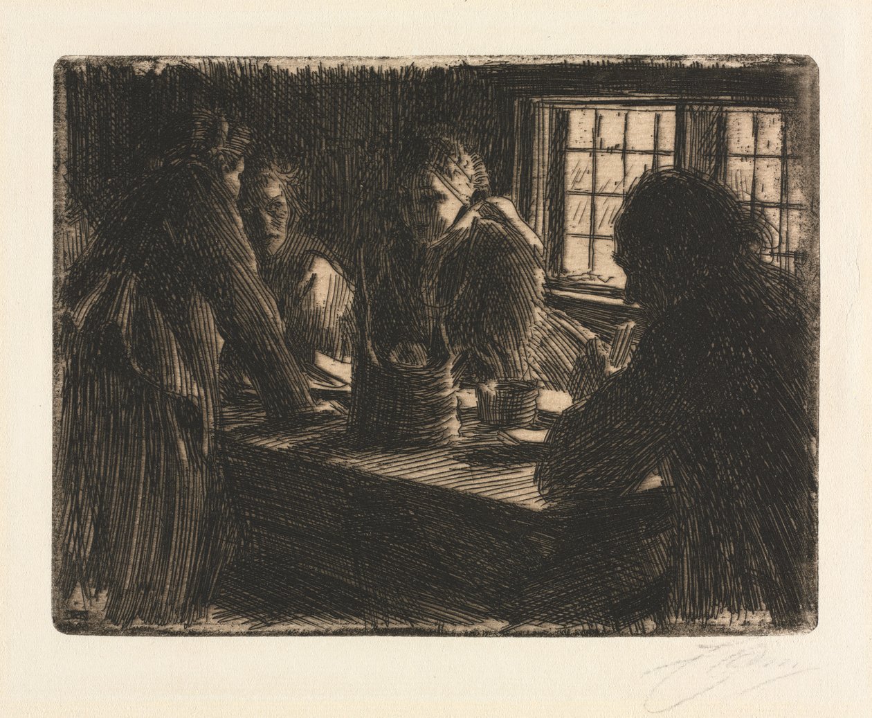 Brudens hembiträde av Anders Leonard Zorn