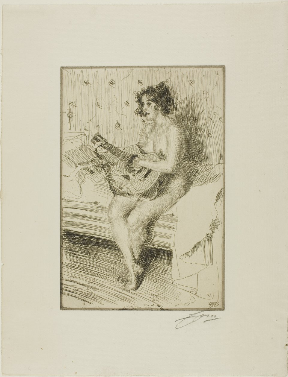 Gitarrspelaren av Anders Leonard Zorn
